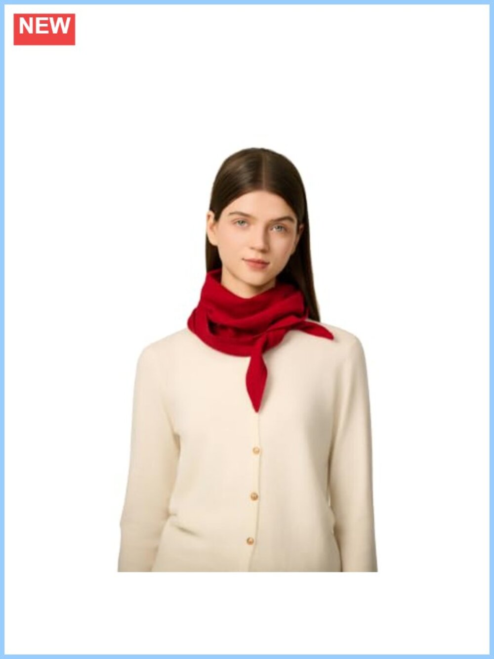 100% Cashmere Triangle Scarf Lightweight Neck Gaiter Womens